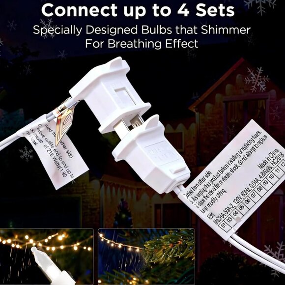 Christmas Lights 23.3FT-70 Lights LED String Lights Commercial Grade Waterproof - Picture 4 of 4
